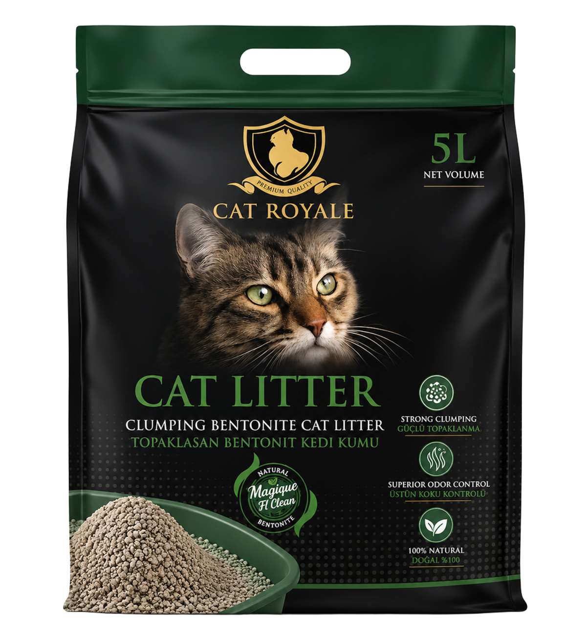 رمل cat royal حجم 5 لتر